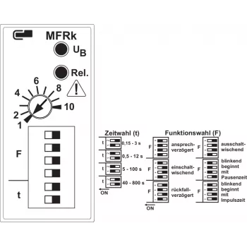 METZ CONNECT MFRk-E12 πολυλειτουργικό χρονοδιακόπτη 0,15-800s, 24-240V AC/DC, 1 CO 110310412230