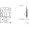 METZ BTR 130B20D31102KE κουτί χωνευτό κενό Keystone 3 θυρών γερμανικού προτύπου, λευκό