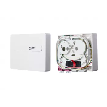 METZ OpDAT ADT κουτί συγκόλλησης 2xLC-D OM4 βιολετί λευκό RAL 9010 1501177H02HC