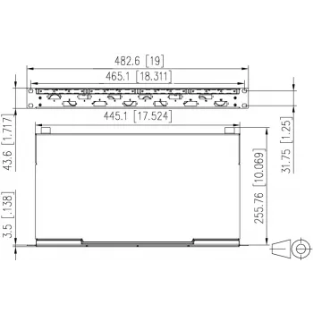 METZ CONNECT VIK 6xSC-D OM3 Patch Panel οπτικών ινών, 6 θύρες, SC Duplex, 1U, γκρι 150450BA06-F