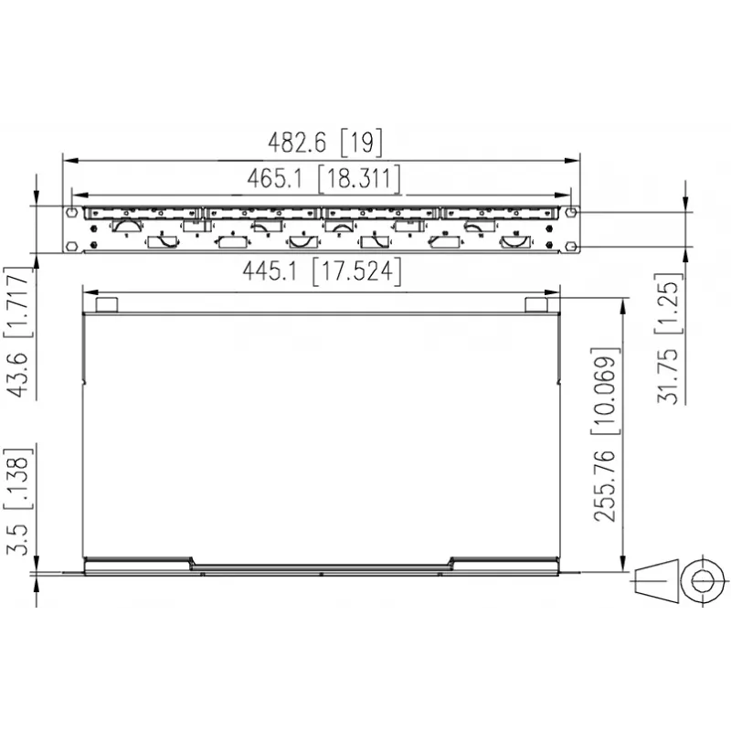 METZ CONNECT VIK 6xSC-D OM3 Patch Panel οπτικών ινών, 6 θύρες, SC Duplex, 1U, γκρι 150450BA06-F