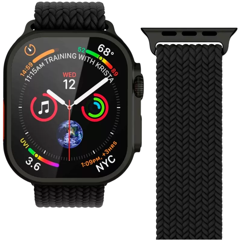 VONMÄHLEN Woven Loop 40, 41, 42mm ένα μέγεθος, All Black