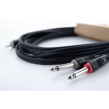 Cordial 14862 Καλώδιο προσαρμογέα Y ήχου 3,5 mm stereo σε 2x 6,3 mm mono PVC δίδυμο καλώδιο