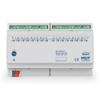 MDT BE-16024.02 Μονάδα δυαδικών εισόδων 16 καναλιών 8TE ράγα DIN 24V AC/DC KNX