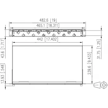 METZ CONNECT 6-Port LC-Duplex OM4 Patch panel συγκόλλησης οπτικών ινών 1U 19 ιντσών Μαύρο 1504677506-F