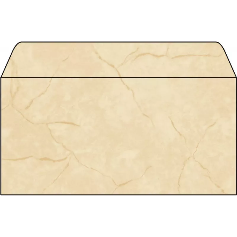 Sigel DU185 φάκελος DIN μακρύς (DL, 110 x 220 mm), μπεζ γρανίτη, 90 g/m², με κόλλα νερού