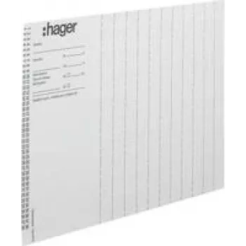 HAGER ZZ90B Φύλλα ετικετών για μονάδες Legrand Mosaic, A4, λευκά, συσκευασία 10 τεμ.