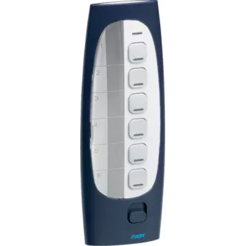 HAGER TU418 Τηλεχειριστήριο 7 πλήκτρων 433,92 MHz Rolling Code για πόρτες & μπάρες