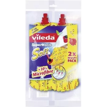 Vileda SuperMocio Soft Κεφαλή σφουγγαρίστρας ανταλλακτικό συσκευασία 2 τεμ. 11099