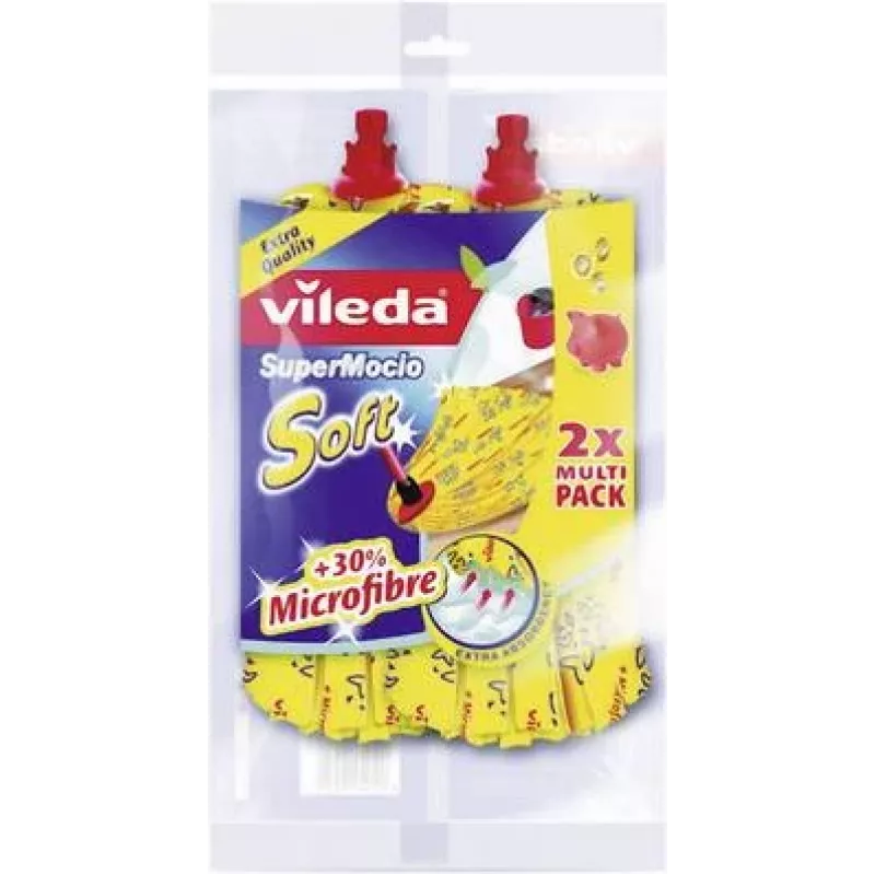 Vileda SuperMocio Soft Κεφαλή σφουγγαρίστρας ανταλλακτικό συσκευασία 2 τεμ. 11099