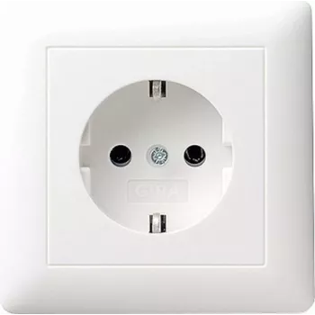 GIRA Standard 55 πρίζα Schuko με πλήρη πλάκα, λευκό σατινέ ματ (0440 27)