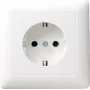 GIRA Standard 55 πρίζα Schuko με πλήρη πλάκα, λευκό σατινέ ματ (0440 27)