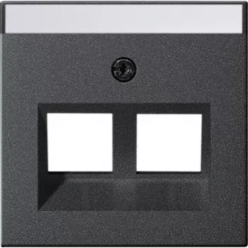 Gira System 55 Πλαίσιο κάλυψης για Modular Jack 30° 2πλό ανθρακί 264028