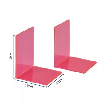 MAUL Στηρίγματα βιβλίων 10 x 10 x 13 cm νέον ροζ (ζεύγος)