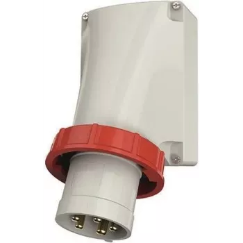 MENNEKES CEE Αρσενικό βύσμα συσκευής 5-πολικό 125A 400V 6h IP67 ορθογώνιο βιδωτοί ακροδέκτες Κόκκινο