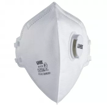 uvex silv-Air classic 3310 FFP3 Μάσκα αναπνευστικής προστασίας - Λευκό, υφασμάτινο κεφαλόδεσμο, PP ρινικό κλιπ, 1 τεμ. 8763310