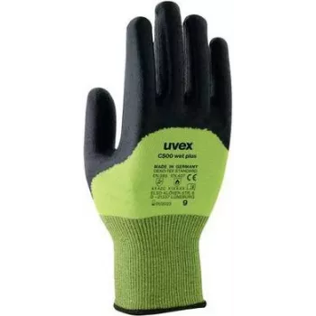 Uvex γάντια πλεκτά HS C500 wet plus γάντια κοπής, μέγεθος 7, ανθρακί/λιμετί 6049607