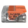 WAGO 221-415 COMPACT κλέμα σύνδεσης 5 αγωγών 4 mm², συσκευασία 25 τεμ.