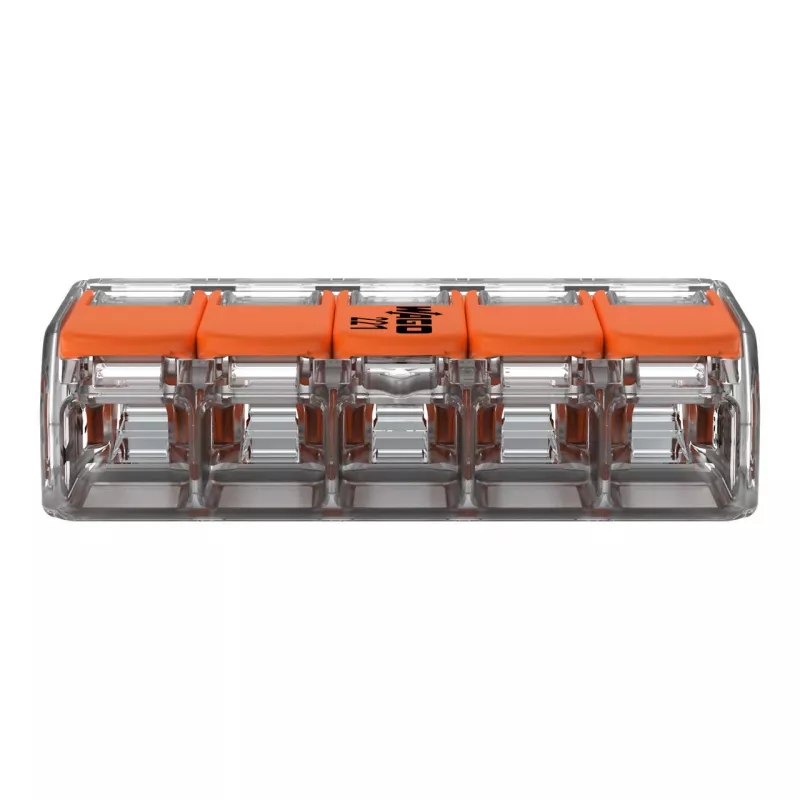 WAGO 221-415 COMPACT κλέμα σύνδεσης 5 αγωγών 4 mm², συσκευασία 25 τεμ.