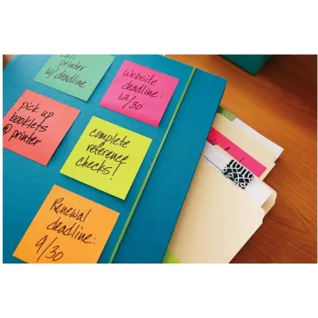 3M Post-it Notes 655-6-POP, 127 x 76 mm, Powerpink, 100 φύλλα, επανατοποθετούμενες
