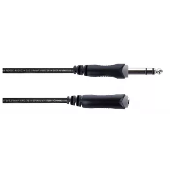 Cordial 14826 καλώδιο επέκτασης στερεοφωνικού jack 6,3 mm 10 m μαύρο