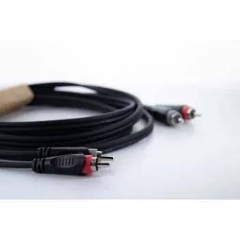Cordial 14838 στερεοφωνικό καλώδιο ήχου RCA 6 m μαύρο PVC Twin (2x βύσμα RCA αρσενικό σε 2x βύσμα RCA αρσενικό)