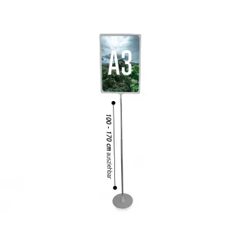 LMG PLSTA3-SI βάση αφίσας Exclusive A3 ασημί