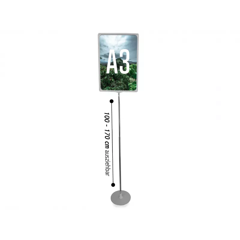 LMG PLSTA3-SI βάση αφίσας Exclusive A3 ασημί