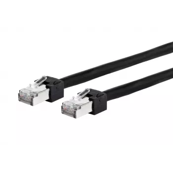 METZ CONNECT 13084U1500-E Cat.6 Ultraflex500 VoIP Καλώδιο patch RJ45 αρσενικό σε RJ45 αρσενικό, AWG 26/7, PUR, Μαύρο, 1,5 m