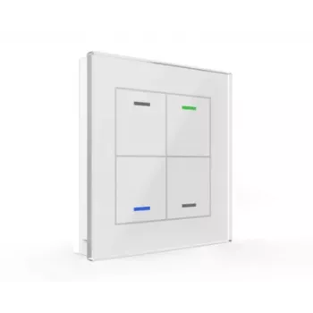 MDT BE-GTL4TW.01 Glass Switch II Light 4 κουμπιών Λευκό