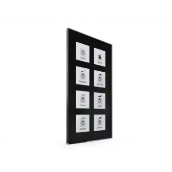 MDT BE-GTT8S.01 Γυάλινος διακόπτης Plus 8-πλός Μαύρος με αισθητήρα θερμοκρασίας