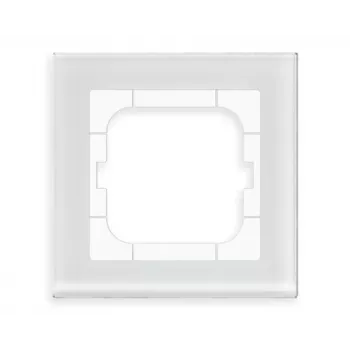 MDT Γυάλινο πλαίσιο 1-πλό Λευκό για μονάδες 63mm BE-GTR163W.01