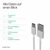 Flexline Καλώδιο φόρτισης και συγχρονισμού USB, USB-A σε USB-C, 2.0, ABS, Λευκό, 0,5m (FL31-13040)