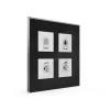 MDT BE-GTT4S.01 Γυάλινο touch panel Plus 4 πλήκτρων με αισθητήρα θερμοκρασίας, Μαύρο