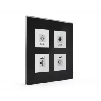 MDT BE-GTT4S.01 Γυάλινο touch panel Plus 4 πλήκτρων με αισθητήρα θερμοκρασίας, Μαύρο