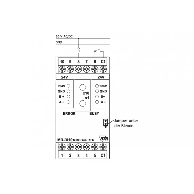 Metz 110831131970 MR-F-DI10 Modbus RTU Ψηφιακή μονάδα εισόδου