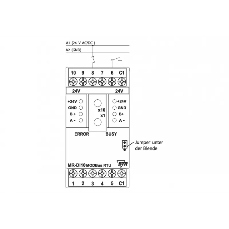 Metz 110831131970 MR-F-DI10 Modbus RTU Ψηφιακή μονάδα εισόδου