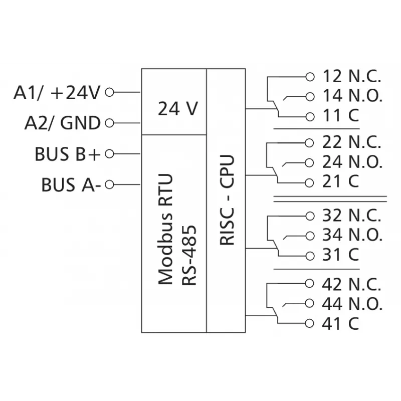 Metz 110836132170 MR-F-DO4 Modbus RTU Μονάδα ψηφιακής εξόδου