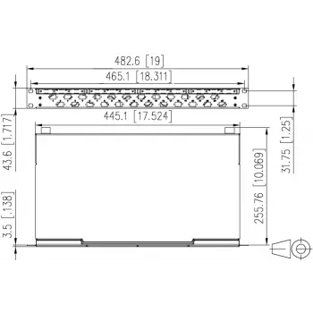METZ CONNECT Patch panel συγκόλλησης 24xLC-Duplex OM3 1U 19 ιντσών 1504557724-E