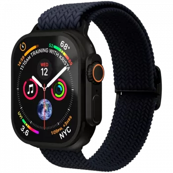 VONMÄHLEN Woven Loop για Apple Watch 44/45/46/49mm, Navy Black