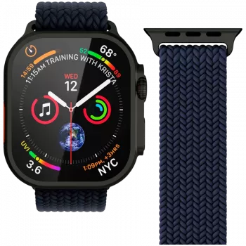 VONMÄHLEN Woven Loop για Apple Watch 44/45/46/49mm, Navy Black