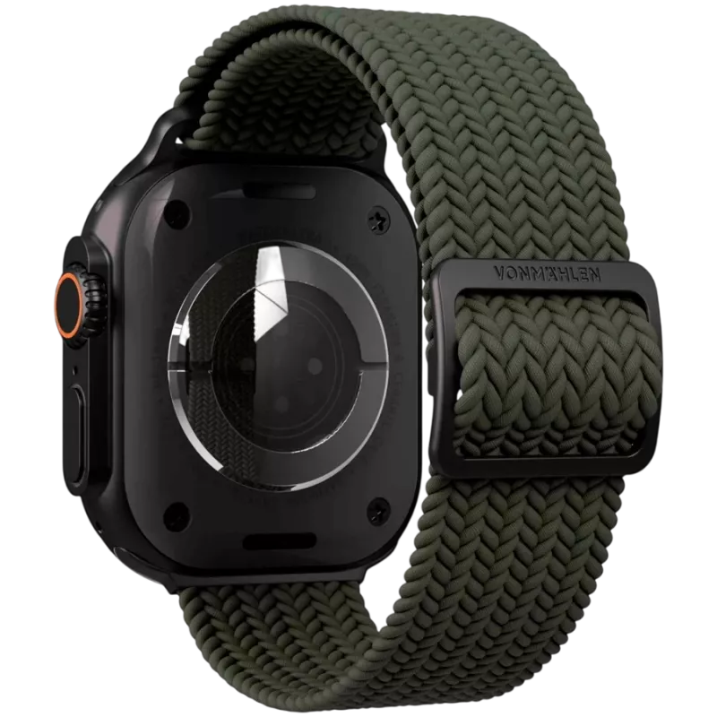 VONMÄHLEN Woven Loop για Apple Watch 44/45/46/49mm, Olive Black