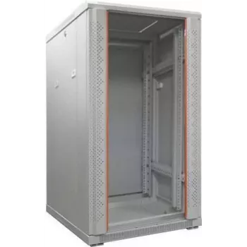 IT-BUDGET Κιβώτιο δικτύου 19 ιντσών SRK - 22U - 600x600 mm - Πόρτα γυαλιού/χάλυβα - Προσυναρμολογημένο - Ανοιχτό γκρι 99ITB19SRK2266GGNM