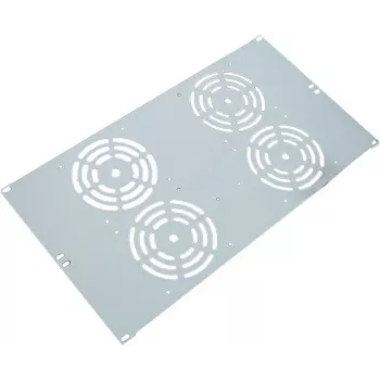 IT-BUDGET Πάνελ αερισμού 19 inch 6U για 4 ανεμιστήρες 120x120 mm ανοιχτό γκρι 90ITBSRK19XNOFAN4G