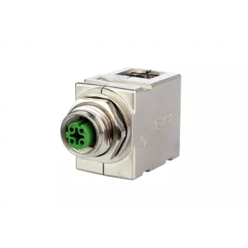 METZ MWN911A115 M12 A-κωδικοποιημένος 4-πολικός βύσμα σύνδεσης αισθητήρα/ενεργοποιητή, διέλευση πίνακα, βύσμα αρσενικό σε υποδοχή θηλυκή, IP67