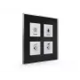 MDT BE-GT04S.01 Γυάλινος διακόπτης Push Button Plus 4-πλός μαύρος