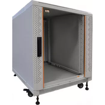 IT-BUDGET Ερμάριο δικτύου 19 inch SRK 12U 600x800 mm ανοιχτό γκρι Flatpack με πόρτες γυαλί/χάλυβα