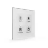 MDT BE-GTT4W.01 Γυάλινος διακόπτης Plus 4-πλός λευκός με αισθητήρα θερμοκρασίας