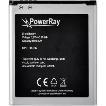 PowerRay Μπαταρία PR-S3M για Samsung Galaxy S3 Mini, 1500 mAh, Bulk