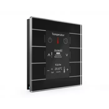 MDT BE-GBZS.01S KNX Γυάλινο Smart Πάνελ χειρισμού με έγχρωμη οθόνη, Μαύρο